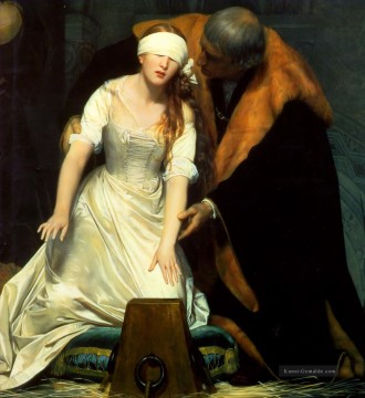 Die Hinrichtung von Lady Jane Grey 1834centre Geschichte Hippolyte Delaroche Ölgemälde
